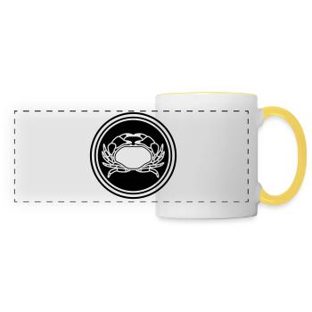 Animal cancéreux - Mug panoramique contrasté et blanc - blanc/jaune - Devant