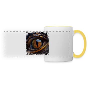 Iris photography requires special technique - Panoramic Mug - white/yellow - Front