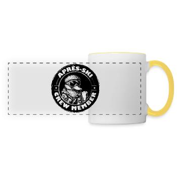 Duck Après Ski Team Saying - Panoramic Mug - white/yellow - Front