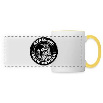 Licorne Après-Ski Team Dire - Mug panoramique contrasté et blanc - blanc/jaune - Devant