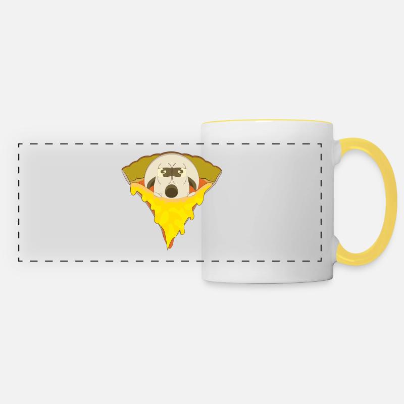 NICE DREAM - Panoramic Mug - white/yellow