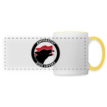 ANTIFASCIST DOG LOVER - Panoramatasse - Weiß/Gelb - Vorne