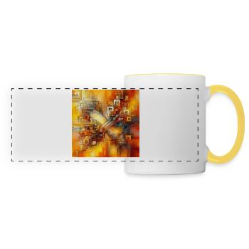 Squares 3 - Panoramic Mug - white/yellow - Front