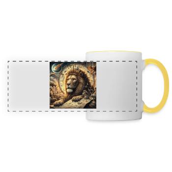 LEO \ Zodiac - Panoramic Mug - white/yellow - Front