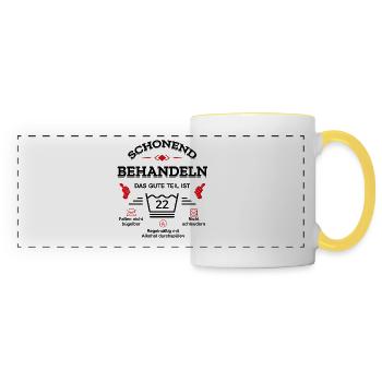 SCHONEND BEHANDELN 22. GEBURTSTAG - Panoramatasse - Weiß/Gelb - Vorne