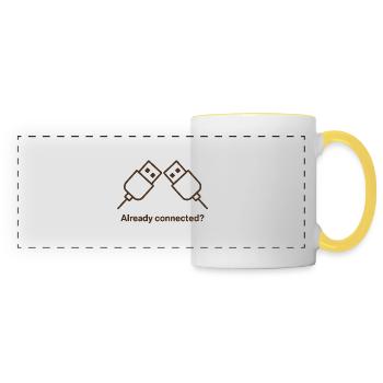 already connected - Panoramic Mug - white/yellow - Front
