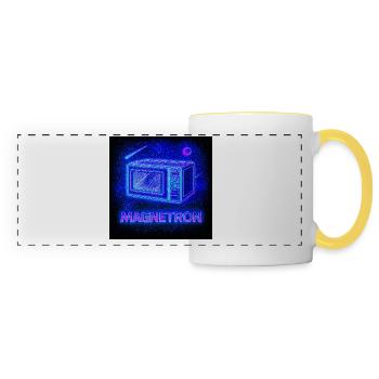 Microwave Neon Cosmos - Panoramic Mug - white/yellow - Front