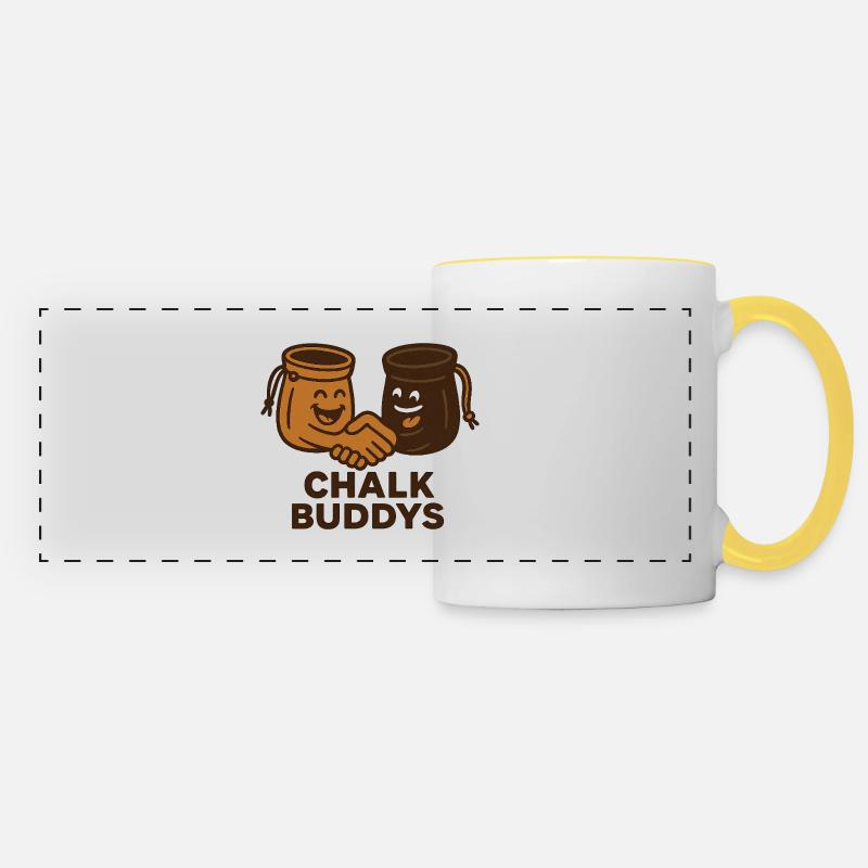 Chalk Buddies - Panoramic Mug - white/yellow