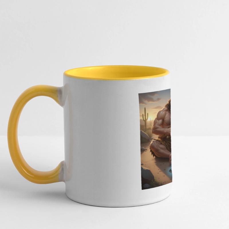 Caveman Tech Support - The First Tutorial Panoramic Mug