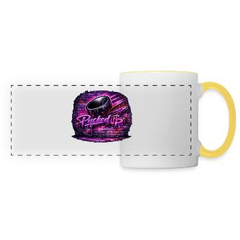 Picked Up Neon Graffiti - Panoramic Mug - white/yellow - Front