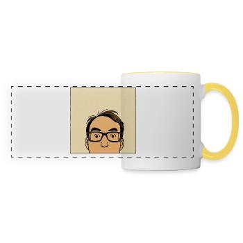Felix does something - square - Panoramic Mug - white/yellow - Front