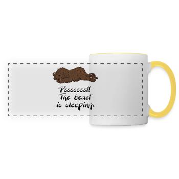 sleeppino1 2 - Mug panoramique contrasté et blanc - blanc/jaune - Devant