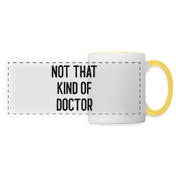 Doktor Phd Uni Student Geschenk - Panoramatasse - Weiß/Gelb - Vorne