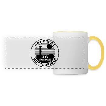 3.6 roetgen Chernobyl Geschenk Radiation Roentgen - Mug panoramique contrasté et blanc - blanc/jaune - Devant