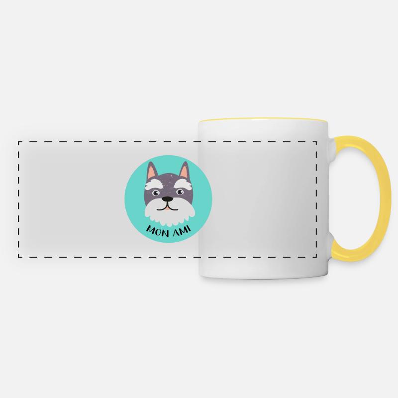 My friend - Panoramic Mug - white/yellow
