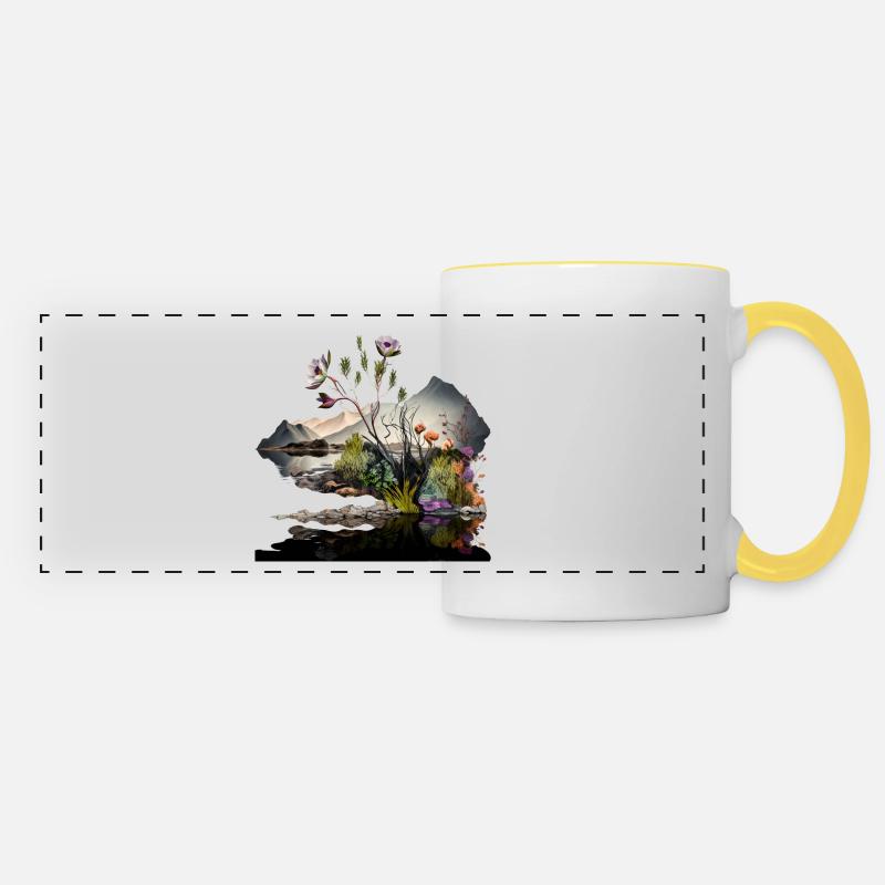 Nature - Panoramic Mug - white/yellow