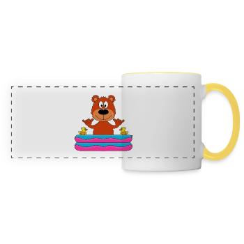 SHAKA - POOL - PLANSCHBECKEN - TEDDY - BÄR - BABY - Panoramatasse - Weiß/Gelb - Vorne