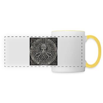 Ancien Dieu - Mug panoramique contrasté et blanc - blanc/jaune - Devant