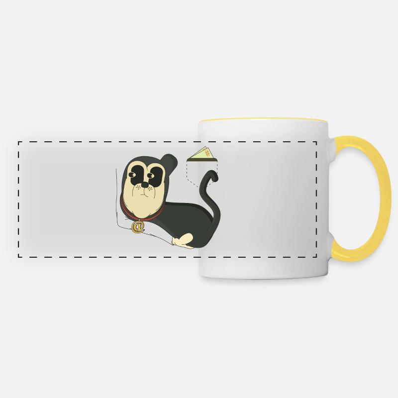 FAVOR - Panoramic Mug - white/yellow