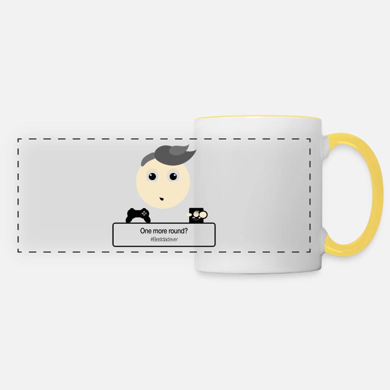"The Cool one" - Father's Day - Panoramic Mug - white/yellow