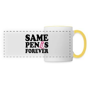Same penis forever - Panoramic Mug - white/yellow - Front
