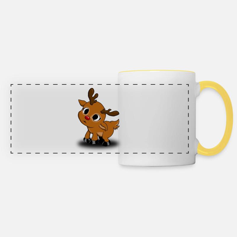 Rudolph - Panoramic Mug - white/yellow