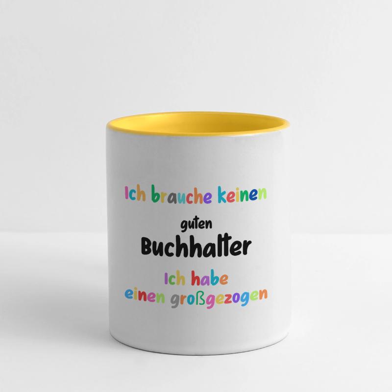 Mieux élevé que dévoué, comptable Mug panoramique contrasté et blanc