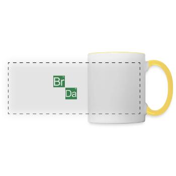 Breaking Papa Père Fête des Pères Cadeau - Mug panoramique contrasté et blanc - blanc/jaune - Devant