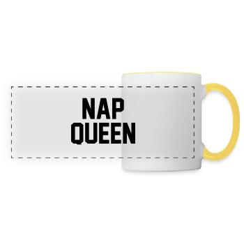 Nap Queen - Panoramic Mug - white/yellow - Front