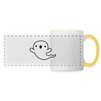 Haunting little ghost - Panoramic Mug - white/yellow - Front