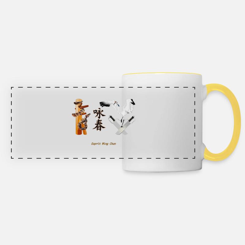 Wing chun legend - Panoramic Mug - white/yellow