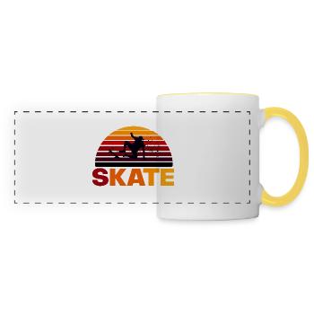 skate - Panoramatasse - Weiß/Gelb - Vorne