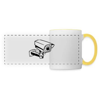 Caméra - Mug panoramique contrasté et blanc - blanc/jaune - Devant