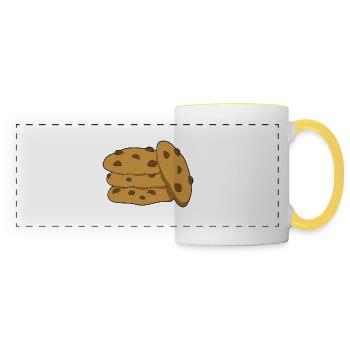 Cookie - Mug panoramique contrasté et blanc - blanc/jaune - Devant