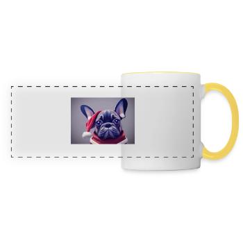 Noël 5 - Mug panoramique contrasté et blanc - blanc/jaune - Devant