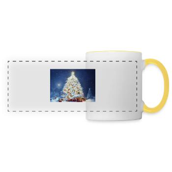 Noël 28 - Mug panoramique contrasté et blanc - blanc/jaune - Devant