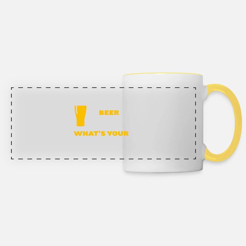 Super Powers - Beer - Panoramic Mug - white/yellow