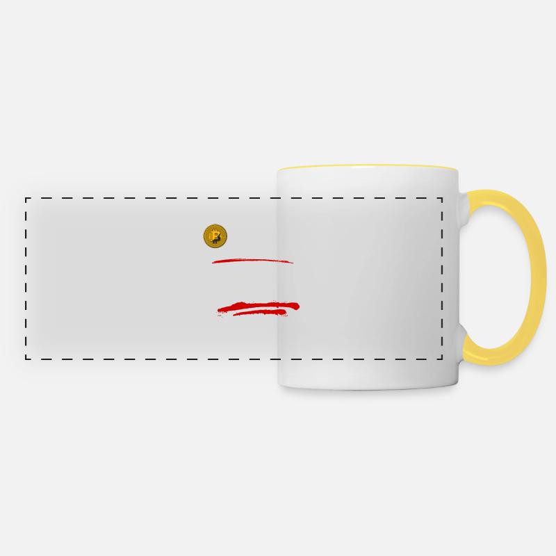 Crypto Summer: The Heat is On | Bitcoin The Future - Panoramic Mug - white/yellow
