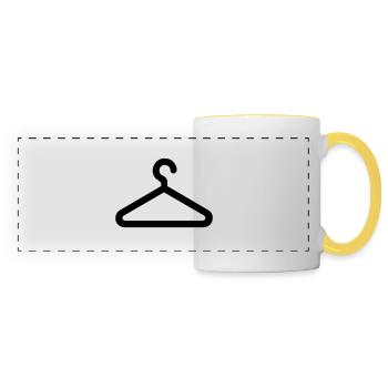 cintre,Vêtement - Mug panoramique contrasté et blanc - blanc/jaune - Devant