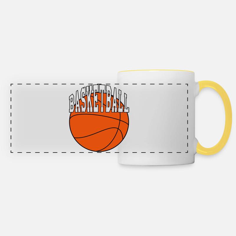 Basketball - Panoramic Mug - white/yellow