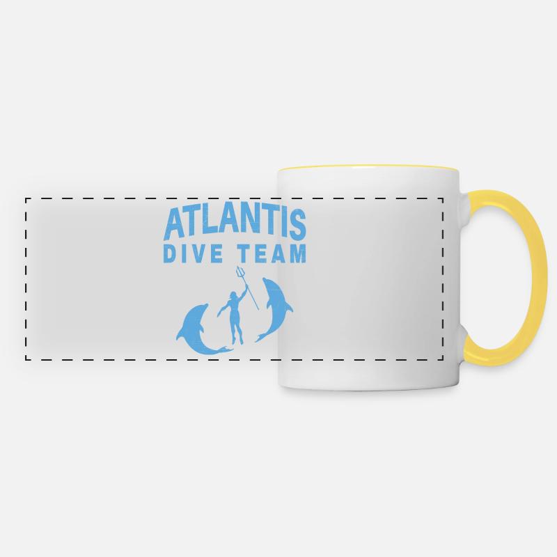 Atlantis - Panoramic Mug - white/yellow