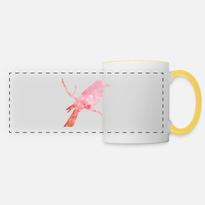 Expérience Voyage Ethno - Mug panoramique contrasté et blanc - blanc/jaune