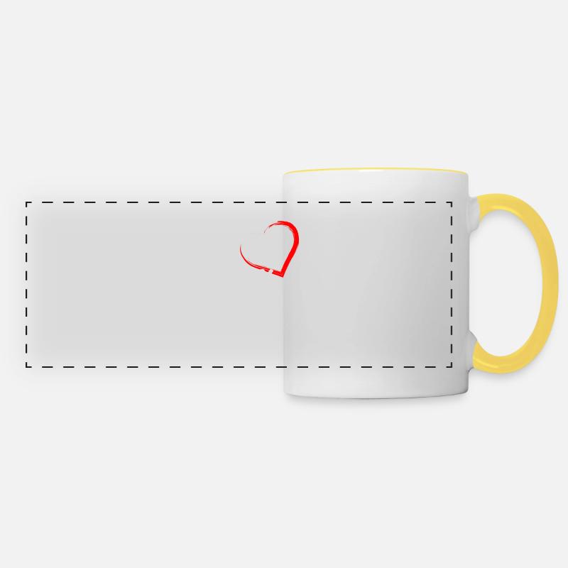 i love my cocker spaniel - Panoramic Mug - white/yellow
