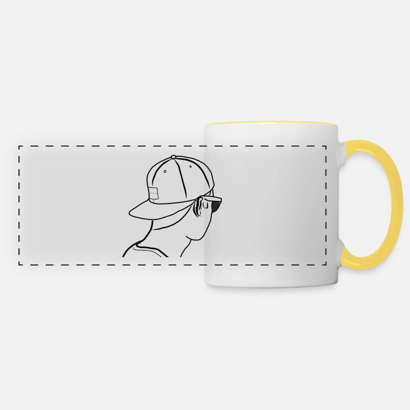 Paaascal - Mug panoramique contrasté et blanc - blanc/jaune