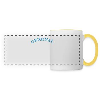 Original 100% Nick, Geschenk, Namen - Panoramatasse - Weiß/Gelb - Vorne