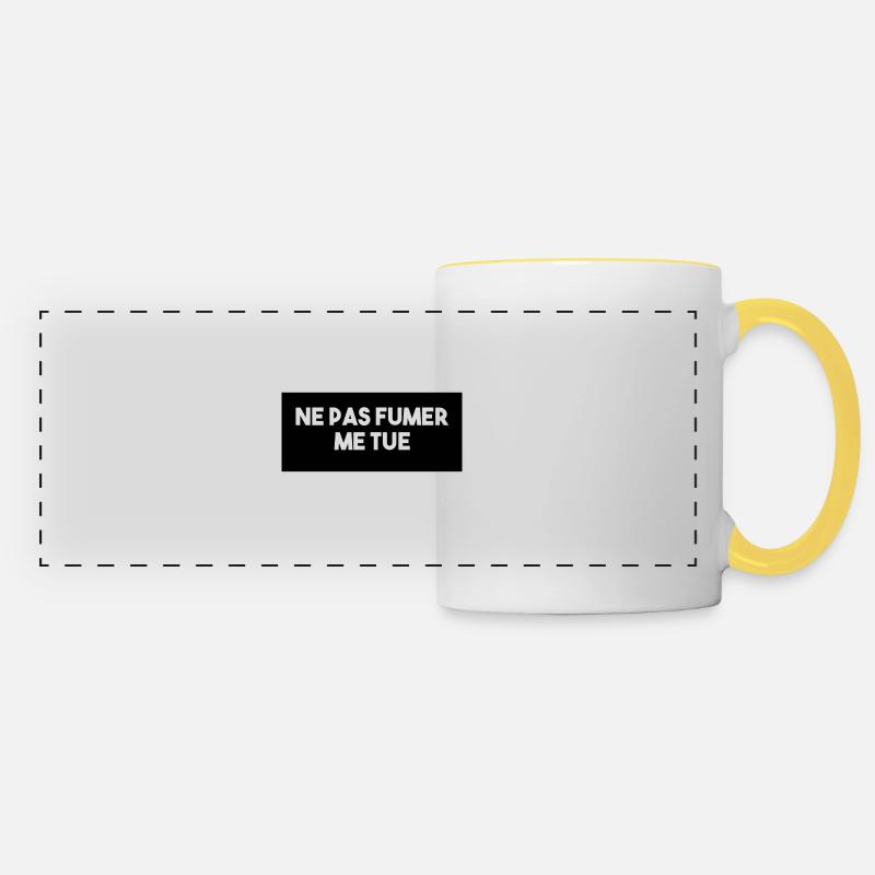 Do not smoke kills me! - Panoramic Mug - white/yellow