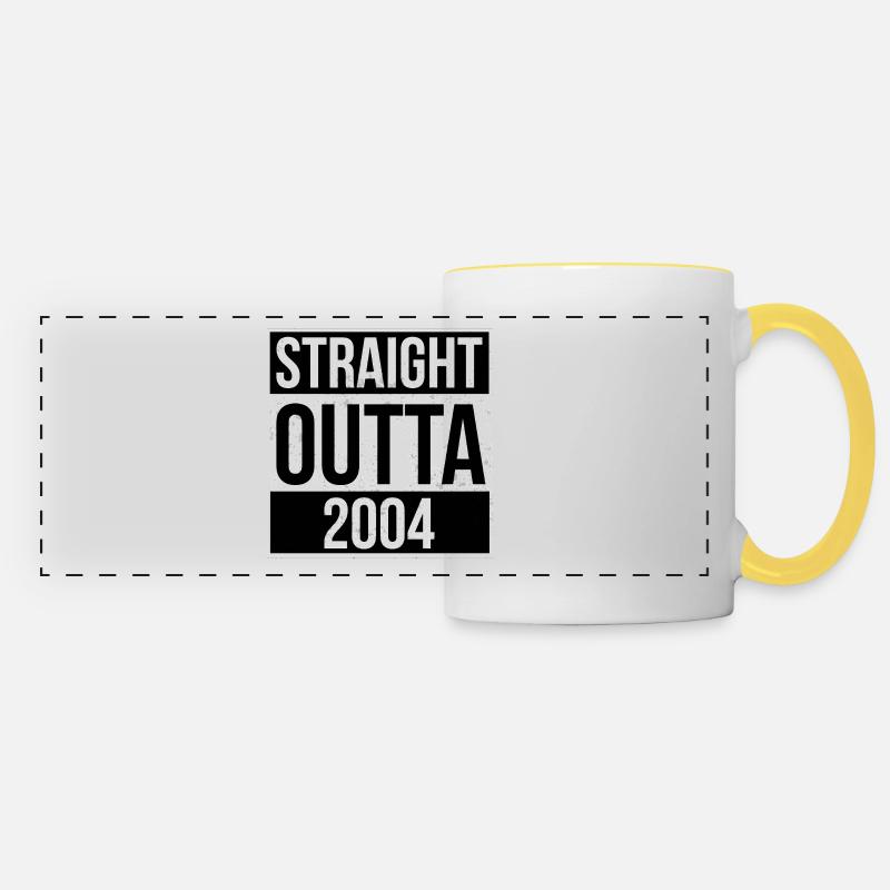 Straight Outta 2004 - Panoramic Mug - white/yellow
