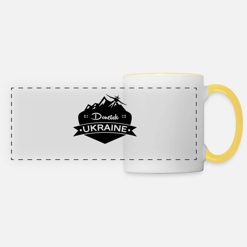 Donetsk Ukraine - Panoramic Mug - white/yellow