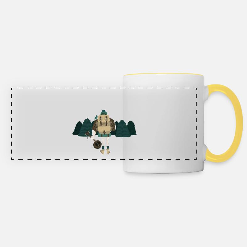 naturecontest - Mug panoramique contrasté et blanc - blanc/jaune
