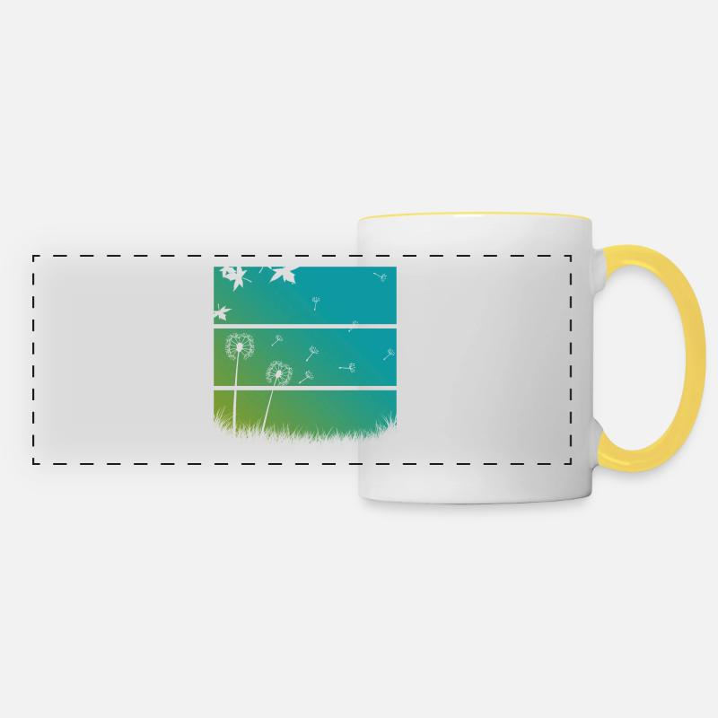 Dandelions - Panoramic Mug - white/yellow